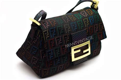 vintage fendi logo|fendi vintage denim bag.